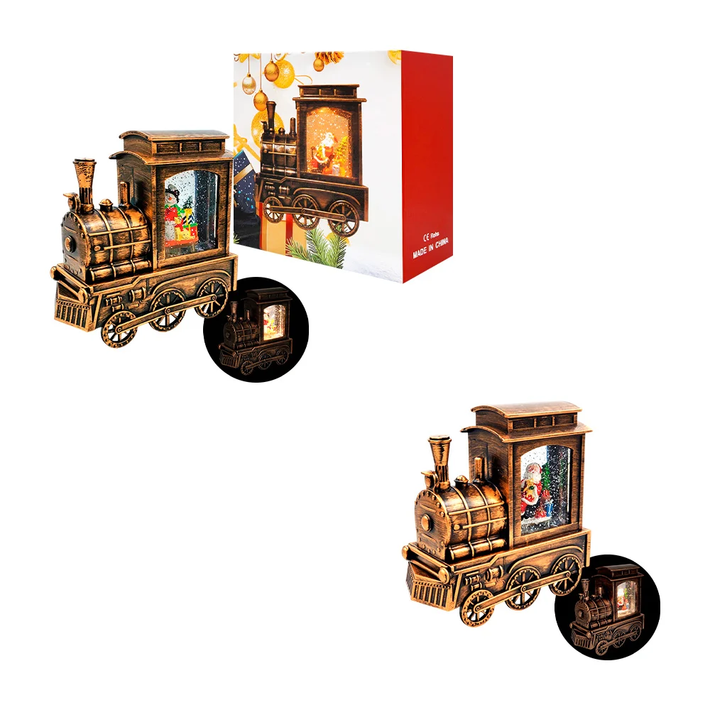 Adorno decorativo navideño musical en forma de tren con figura encaps…