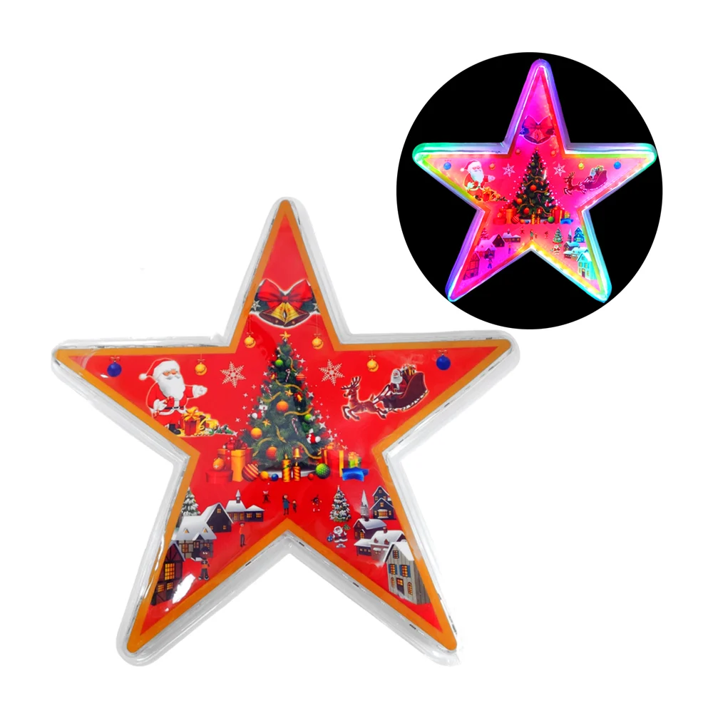 1pza Estrella colgante led, decorativa, con estampado navideño, usos …