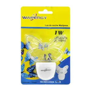 Lámpara / luz de noche wanergy con forma de mariposa, 1w, 20000h / 64…