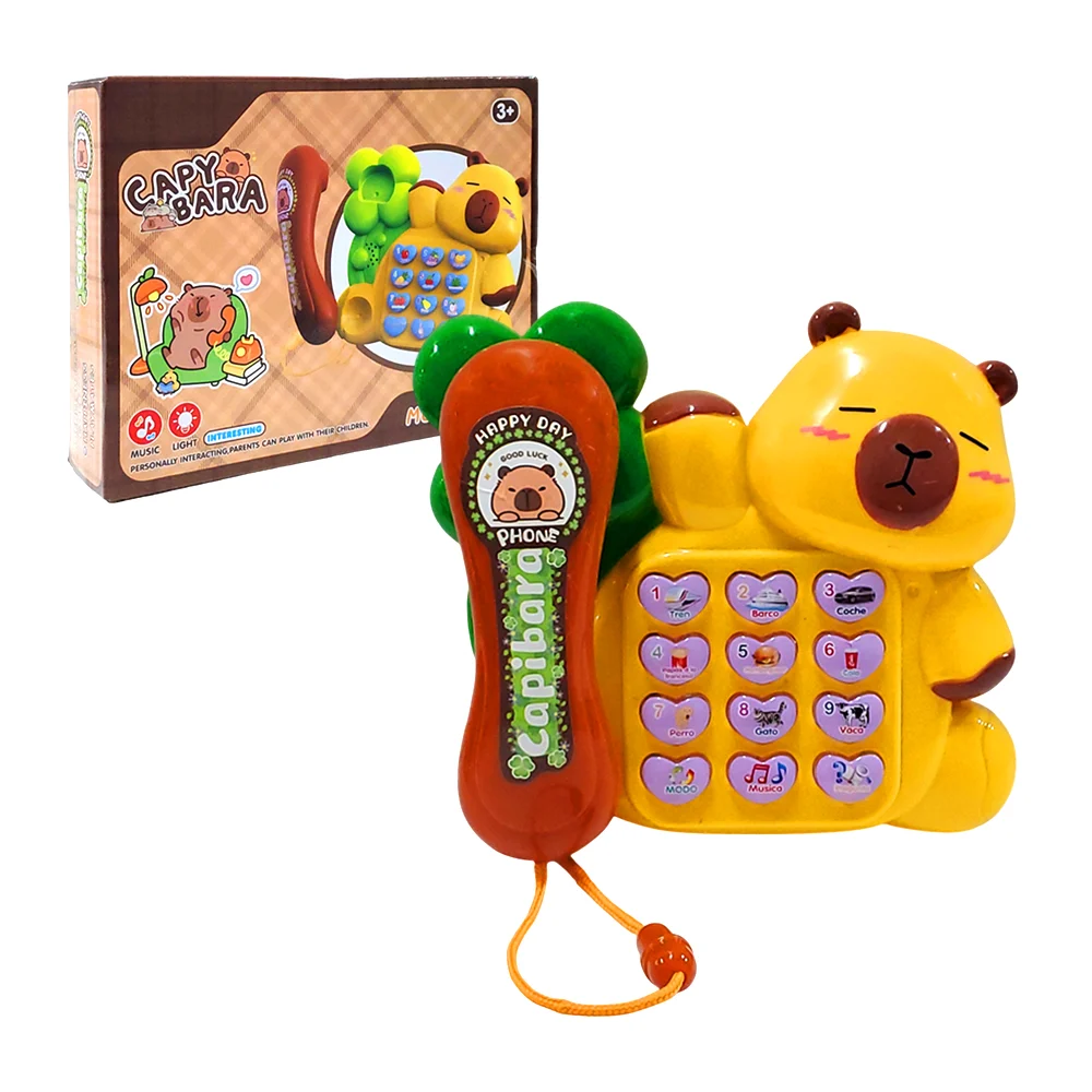 Teléfono de juguete musical con luces y diseño de capibara / musical …