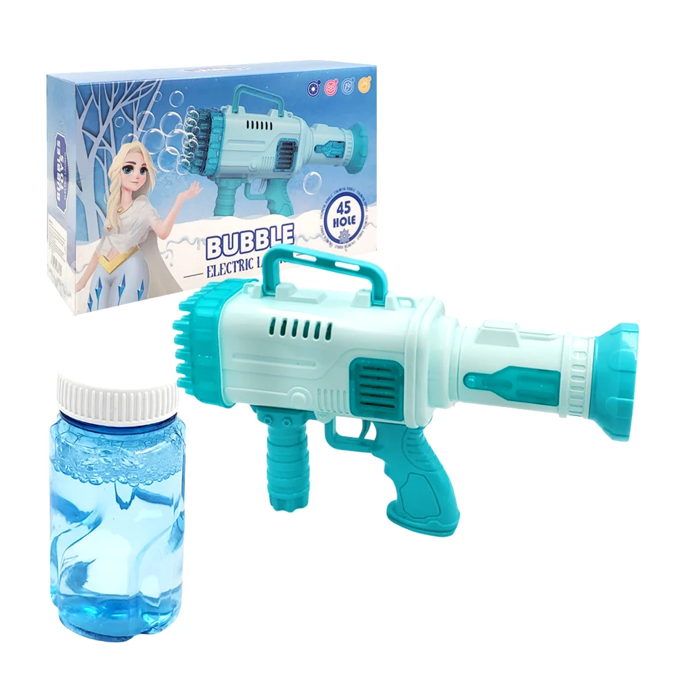 Pistola lanza burbujas eléctrica, infantil, de 45 orificios, con asa …