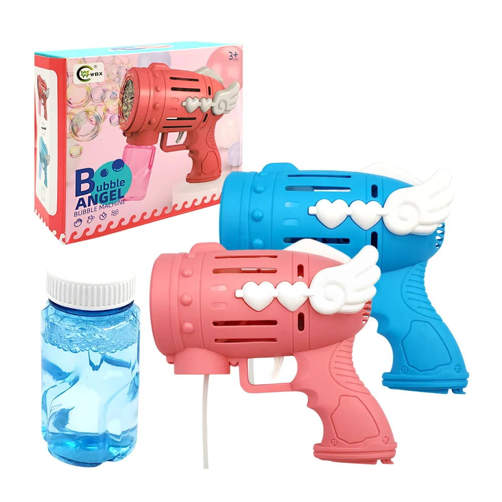 Pistola lanza burbujas infantil eléctrica, de aspas + botella con jab…