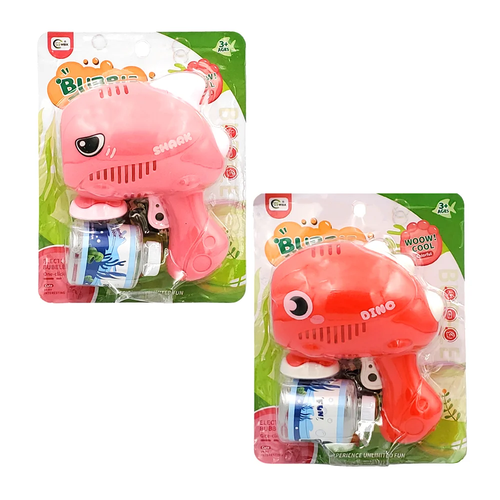 Pistola lanza burbujas infantil con diseño de animal + botella con ja…