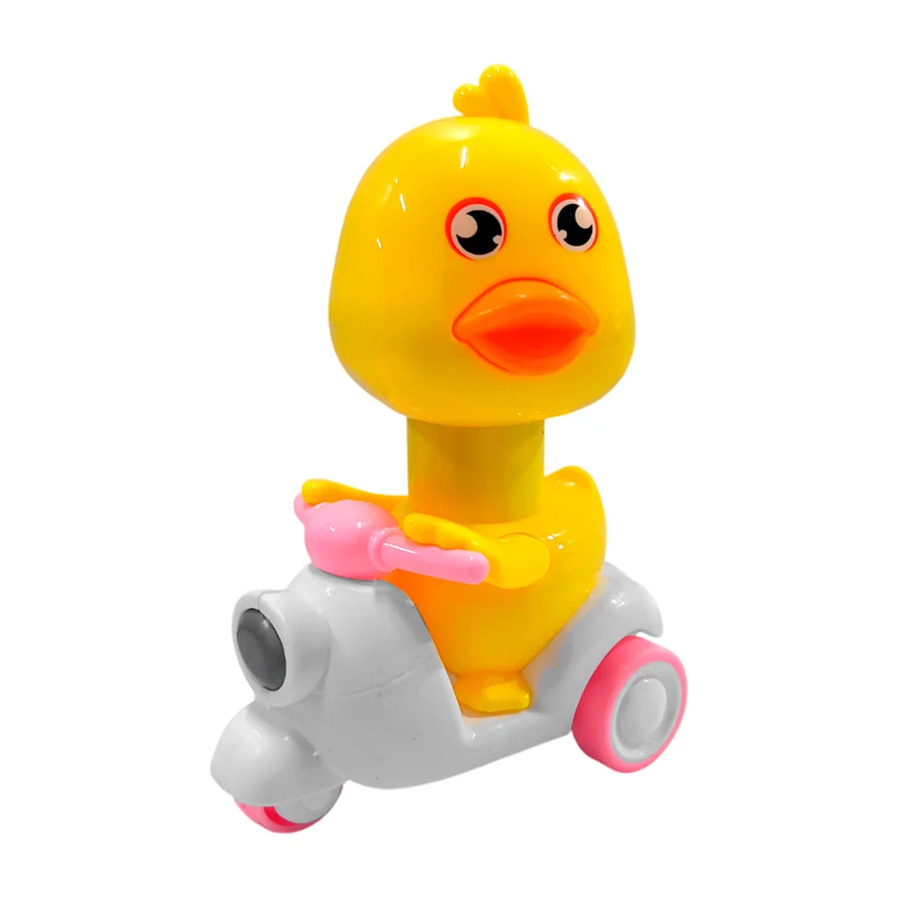 Juguete de cuerda con diseño de pato cuello largo en motocicleta / 66…