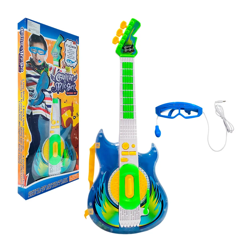 Guitarra musical infantil con luz y microfono + accesorios, variedad …