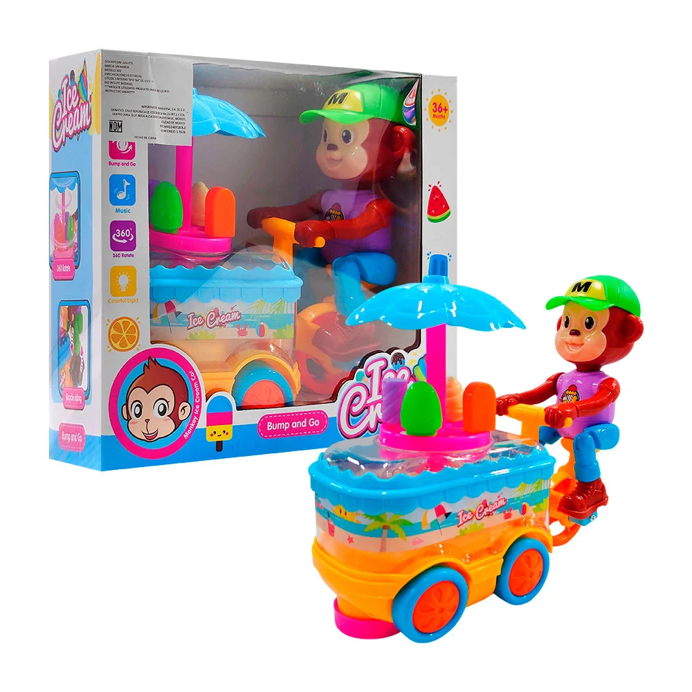 Juguete de chango vendedor de helados con luz y sonido / ice cream / …