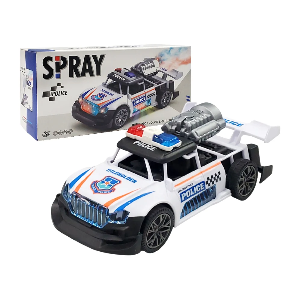 Carro patrulla móvil con luces, música y lanzador de spray / patrol p…