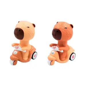 Juguete motocicleta a fricción con diseño de capibara, variedad de co…