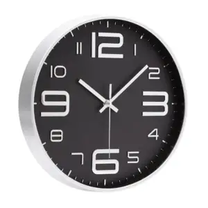 Reloj redondo de 30cm con diseño elegante para pared / 96330t
