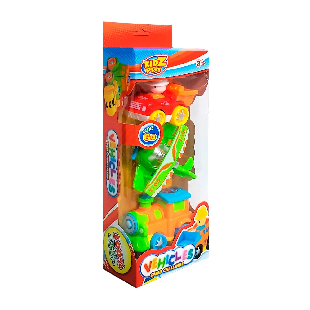 Juguete, paquete con 3 vehículos de fricción / vehicles / kidz play /…