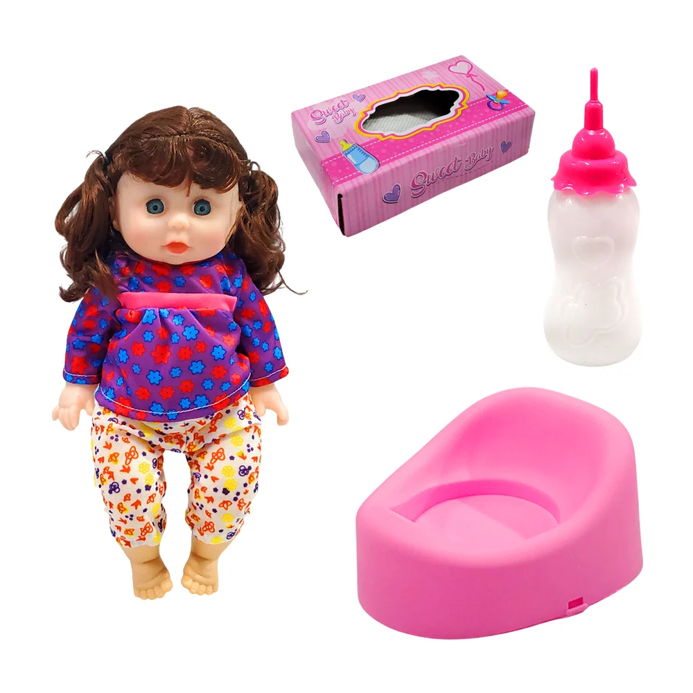 Muñeca bebé sweet baby con bacinica, biberón y jabón, variedad de mod…