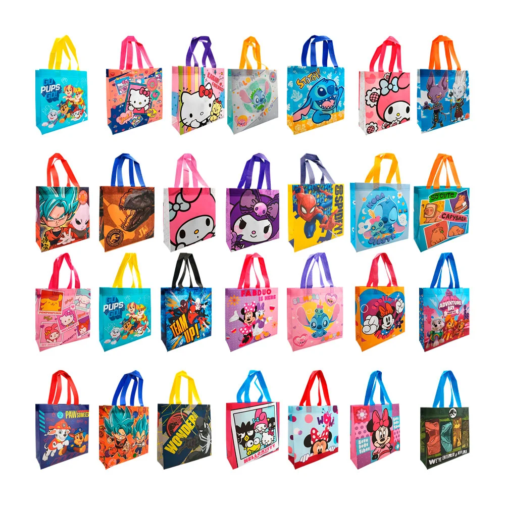 Bolsa chica ecológica con diseño variedad de personajes 25x25x8cm / R…