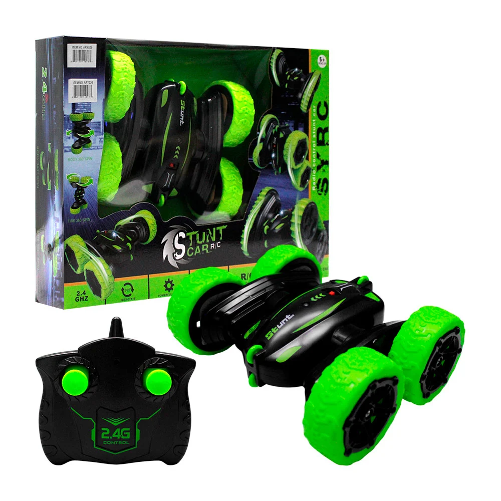 Carro de control remoto 360 acrobático cilíndrico, rotativo con llant…
