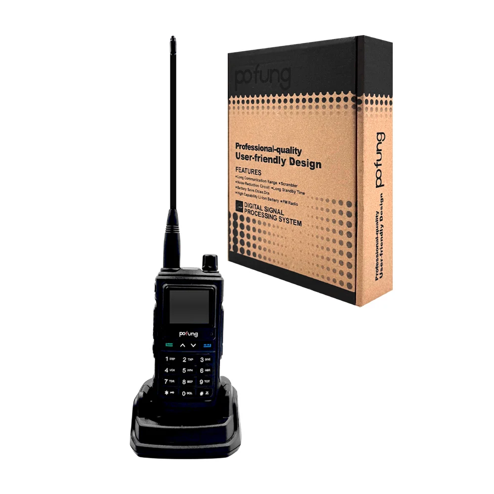Radio walkie talkie, con botones frontales y pantalla pequeña led / p…