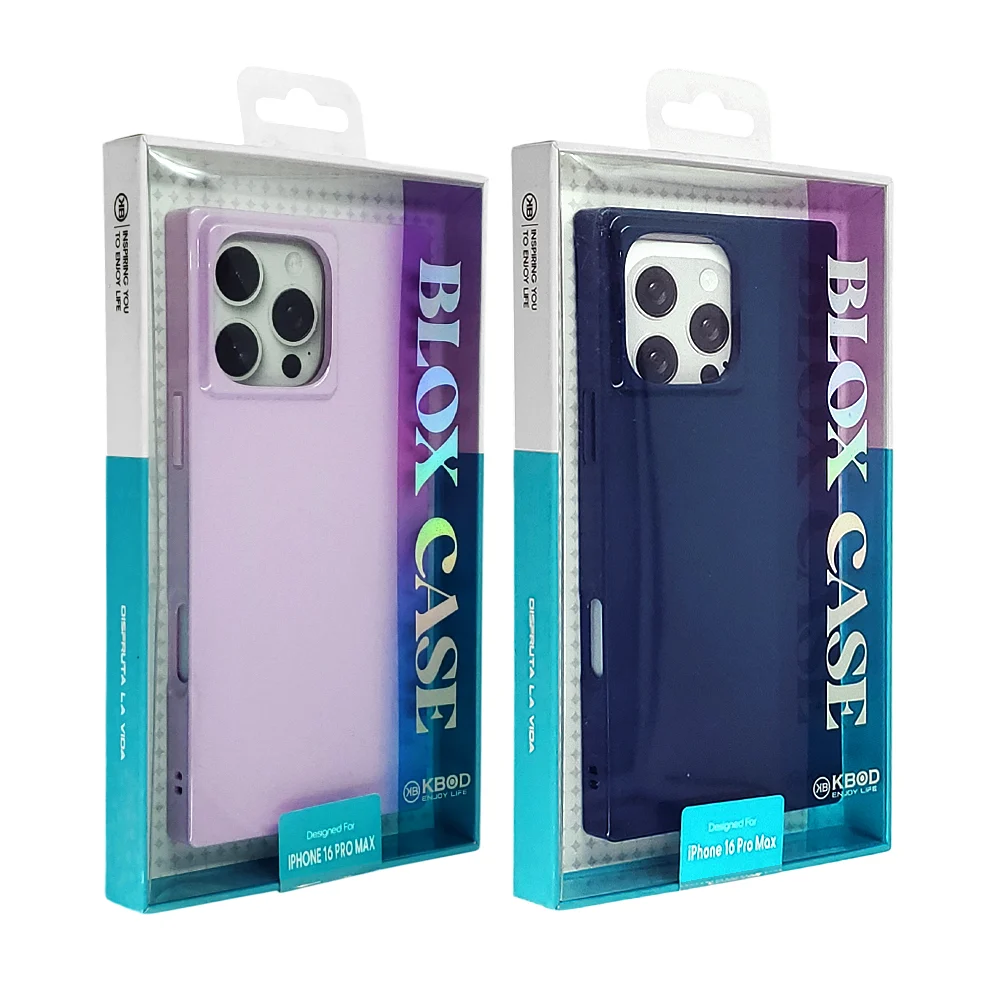 Funda cuadrada rígida en color liso para iphone 16 pro max / a082