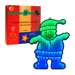 Figura decorativa led 3D, navideña en forma de personajes con base