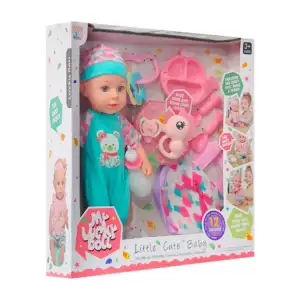 Juguete interactivo en forma de bebé con ropa estampada y accesorios …