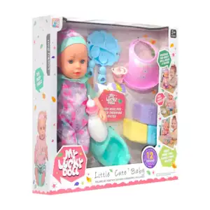 Juguete interactivo en forma de bebé con ropa estampada y accesorios …