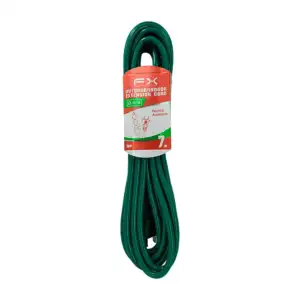 Extensión eléctrica fx verde, 7m de clavija plana con 5 multicontacto…