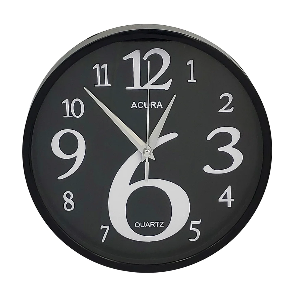 Reloj redondo de 23cm con diseño moderno para pared / fp142