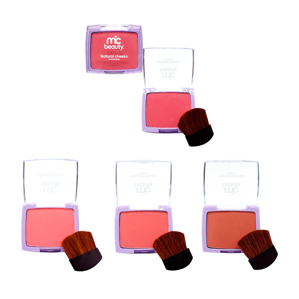 Rubor compacto natural  mc con espejo + brocha, variedad de tonos / h…