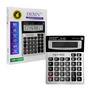 Calculadora electrónica dexin con 12 dígitos y cubierta metálica / ca…