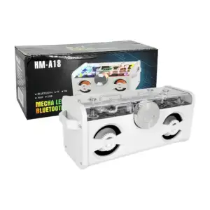 Bocina bluetooth rectangular con luces rgb y ranuras usb tf, variedad…