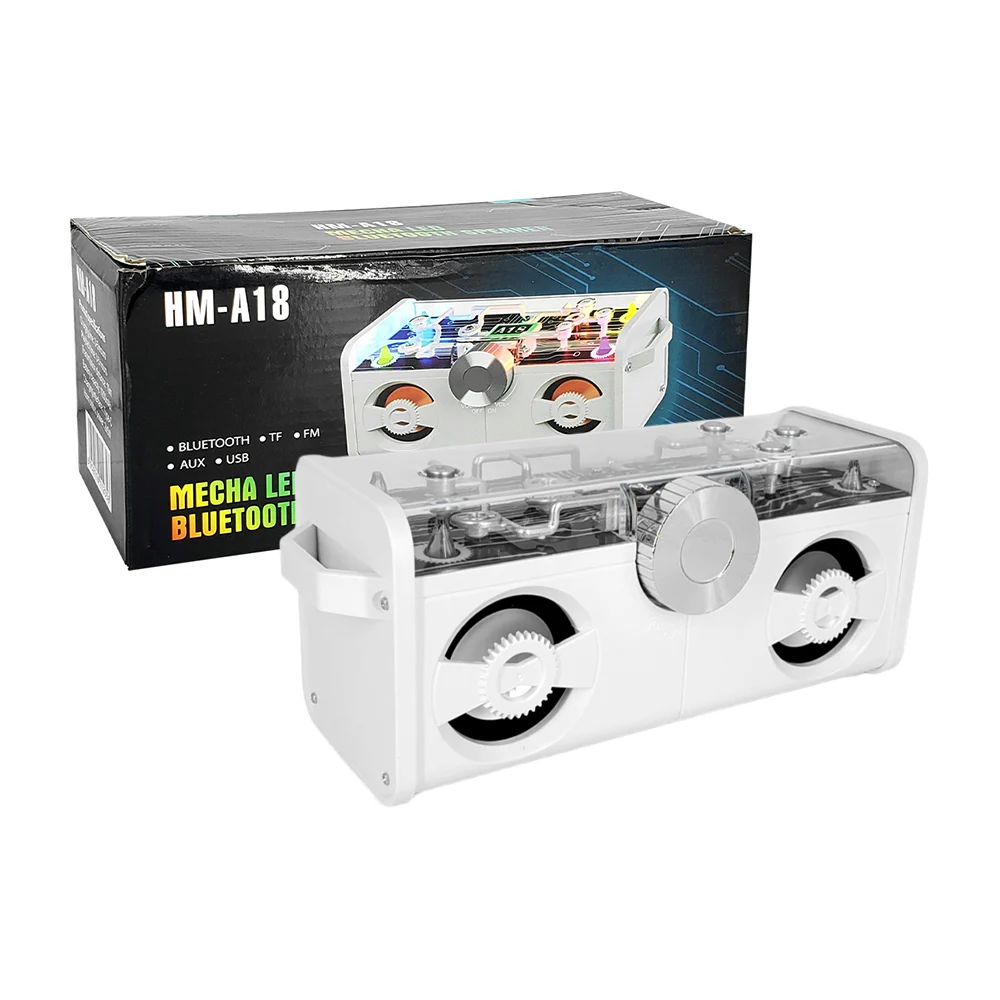 Bocina bluetooth rectangular con luces rgb y ranuras usb tf, variedad…