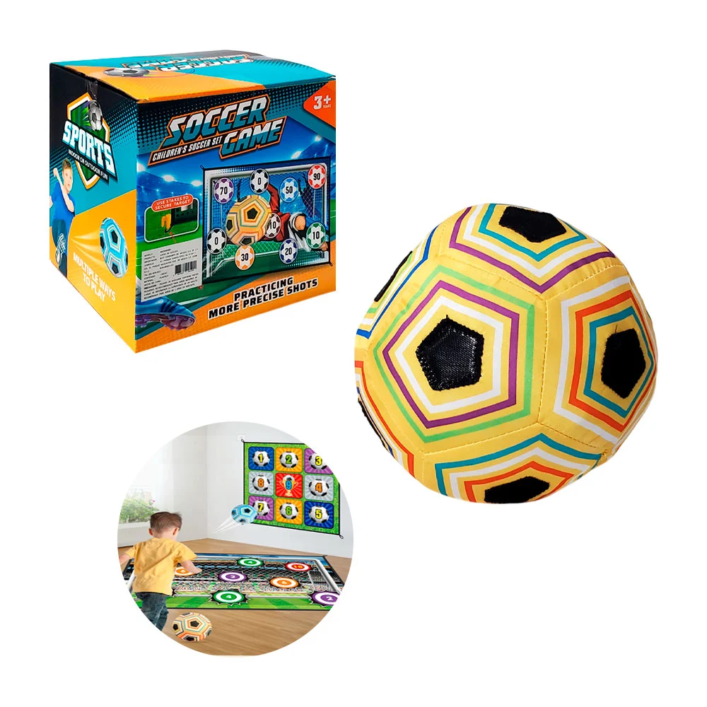 Juego tiro al blanco tipo portería de fútbol de tela infantil + balón…