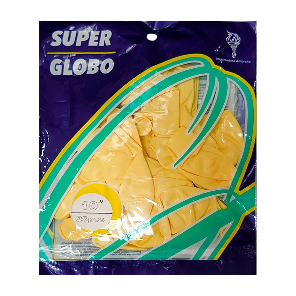 Paquete con 25 globos de látex, 10 pulgadas en color amarillo / súper…