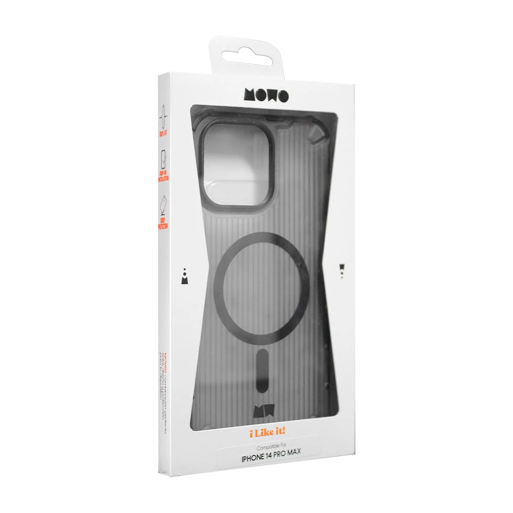 Funda de plástico rígido con magsafe y marco gomoso para iphone 14 pr…