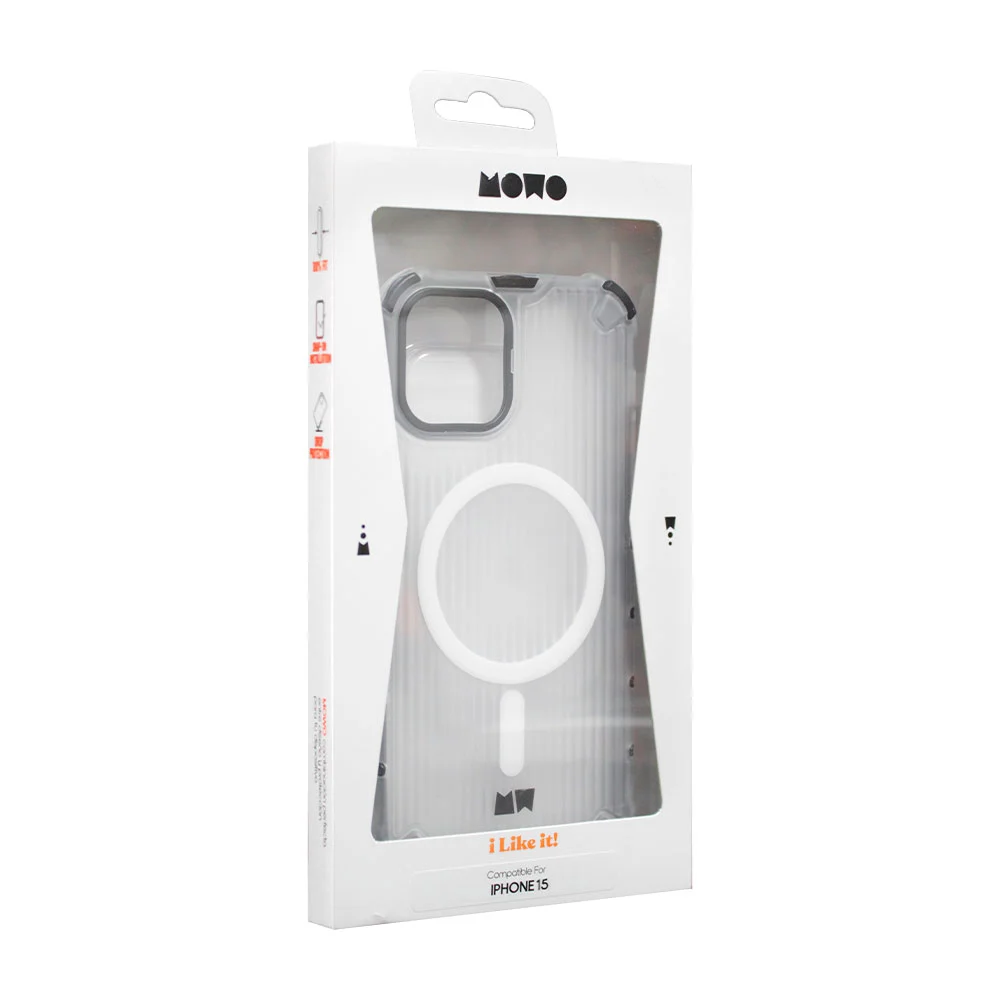 Funda de plástico rígido con función magsafe y marco gomoso para ipho…