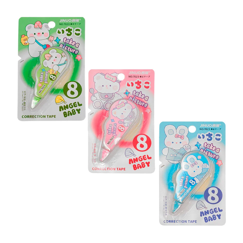 1pz corrector en cinta angel baby con estampado kawaii, variedad de m…