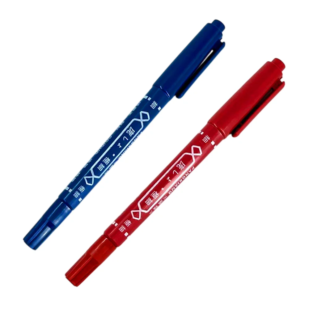 1pza Marcador / plumón de tinta azul o roja de doble punta / pangxian…