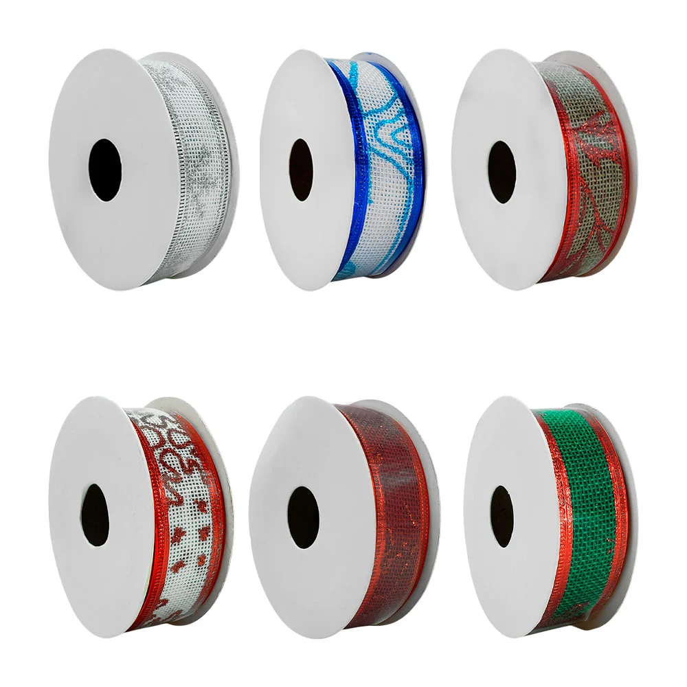 Rollo de listón navideño con tono metálico y diamantina tipo red, 2.5…