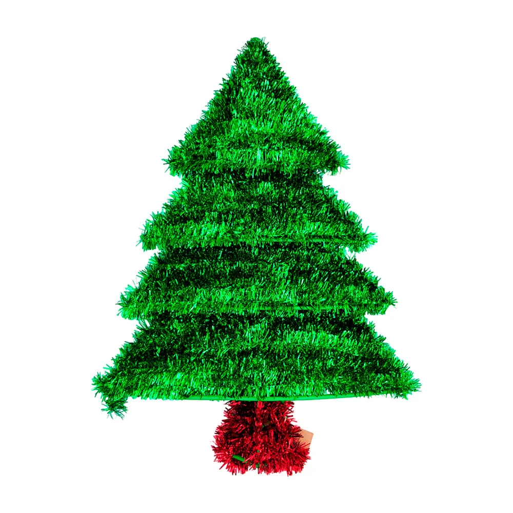 Adorno colgante navideño de escarcha con forma de pino de 48cm / j3714