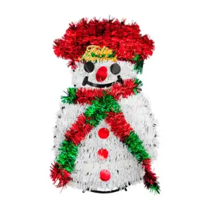 Adorno colgante navideño de escarcha con forma de muñeco de nieve, 34…