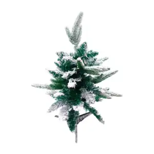 Pino / árbol de navidad artificial chico en color verde con efecto ne…