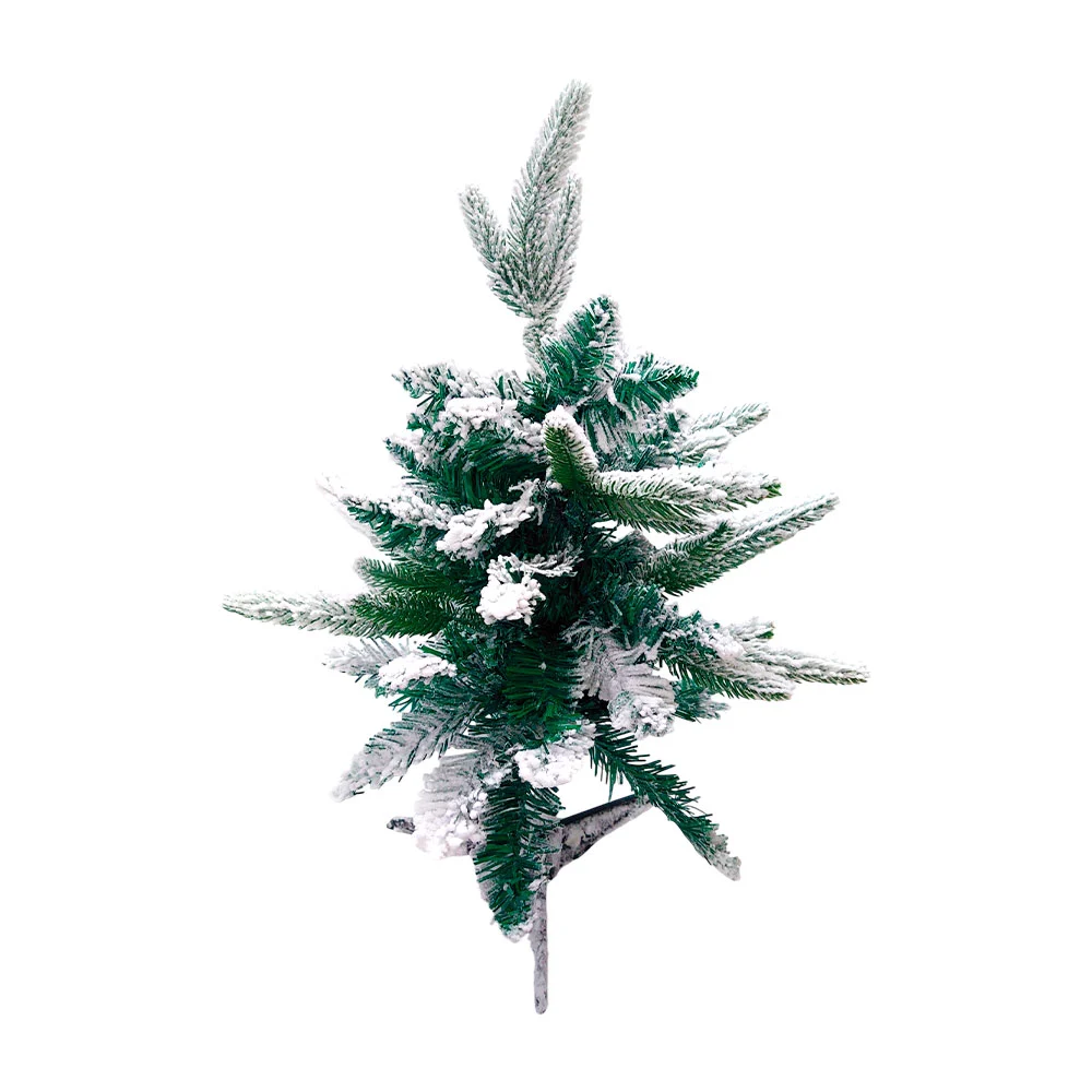 Pino / árbol de navidad artificial chico en color verde con efecto ne…