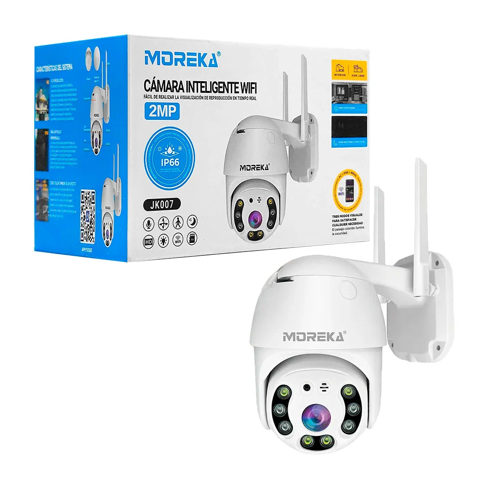 Cámara inteligente de exterior con resistencia al agua y antenas wi f…