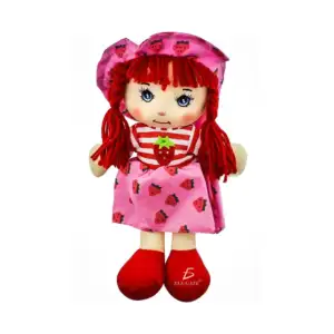 Muñeca de trapo ele-gate de 25cm con vestido y gorrito de frutas / ju…