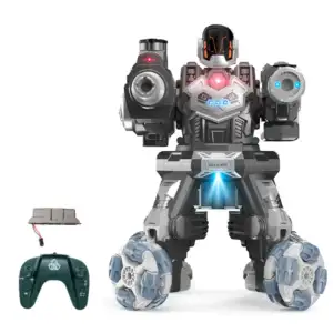 Robot radio control con luces y sonidos lanza bolas de hidrogel / jug…