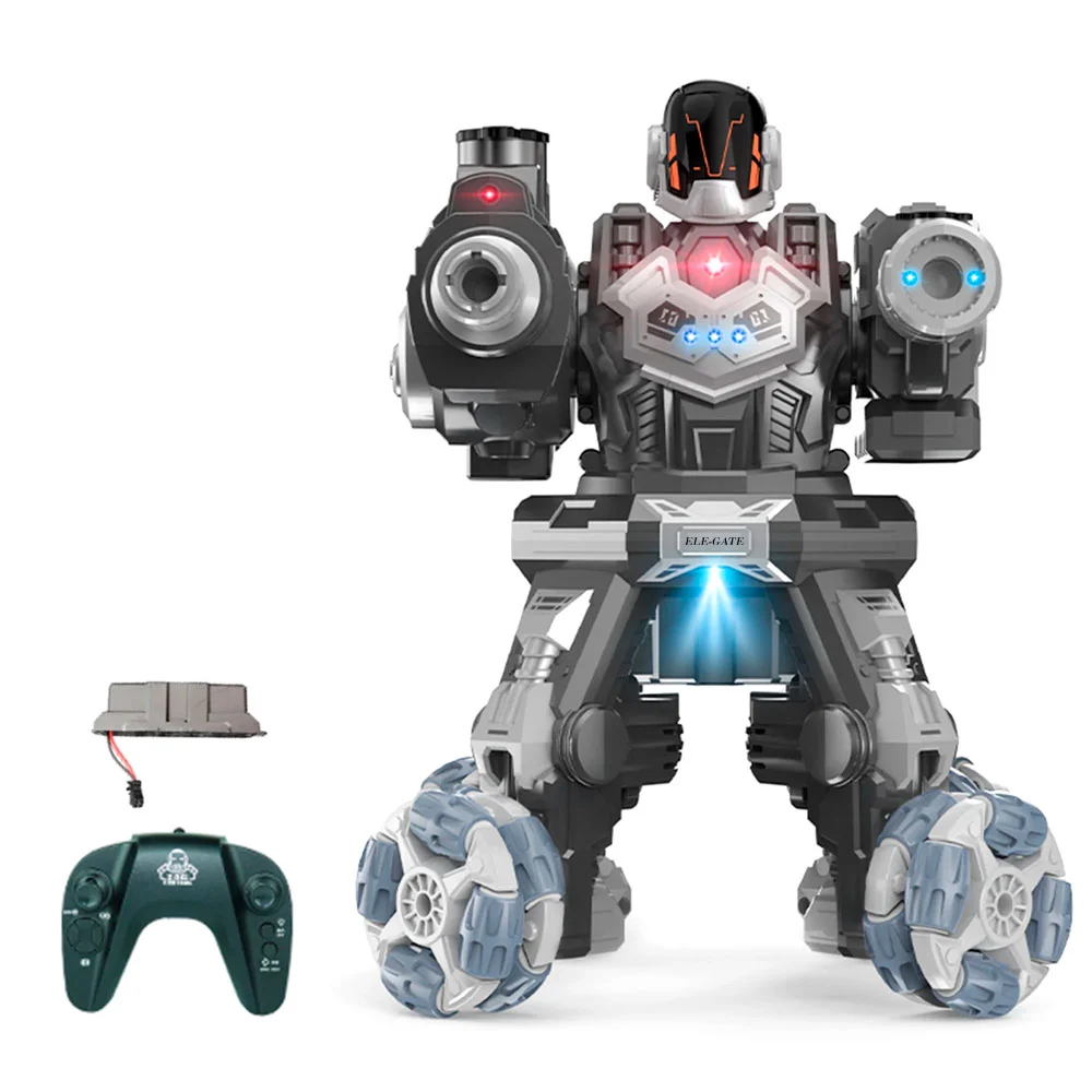 Robot radio control con luces y sonidos lanza bolas de hidrogel / jug…