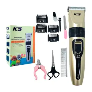 Maquina profesional ks para cortar pelo de mascota + accesorios / ks-…