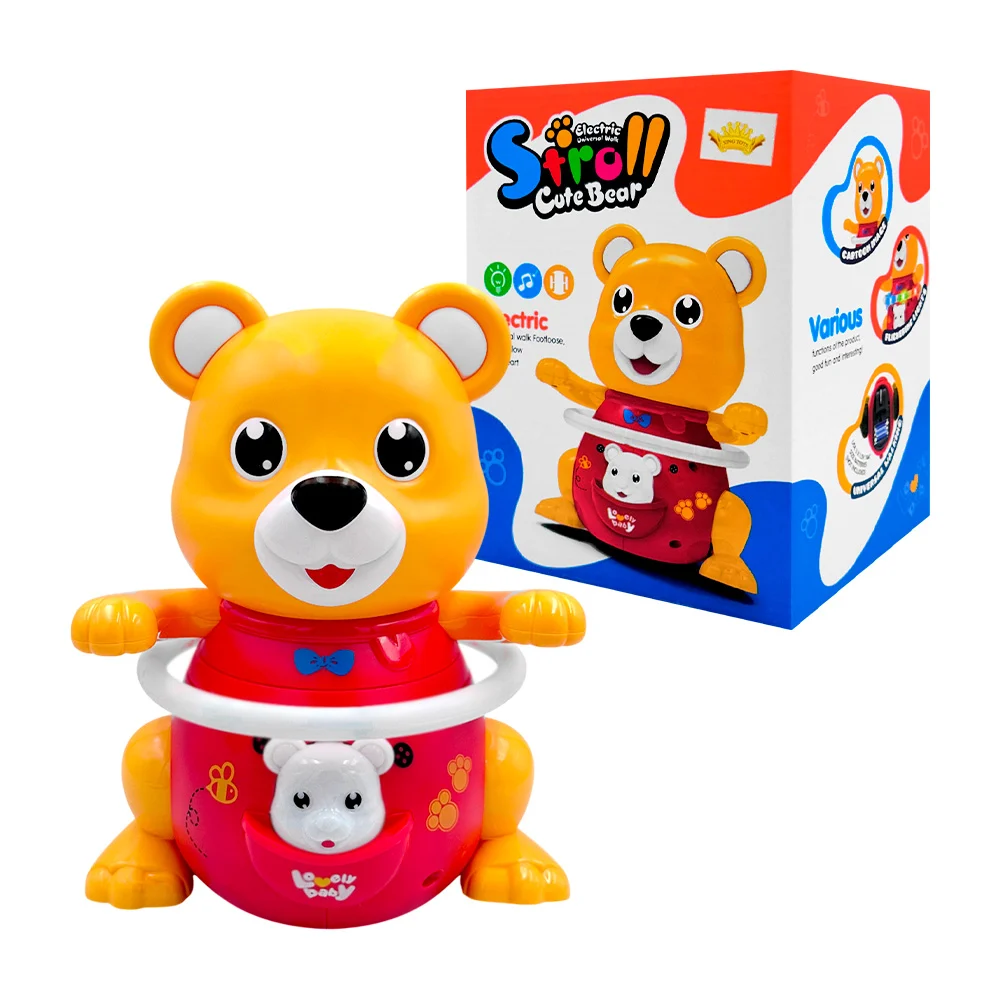 Juguete móvil con luces, música y diseño de oso con aro hula hula / s…
