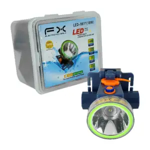 Lámpara led recargable de cabeza tipo minero 18w con correa ajustable…