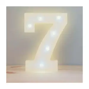 Lámpara decorativa 3D ele-gate en forma de número siete con luz led c…