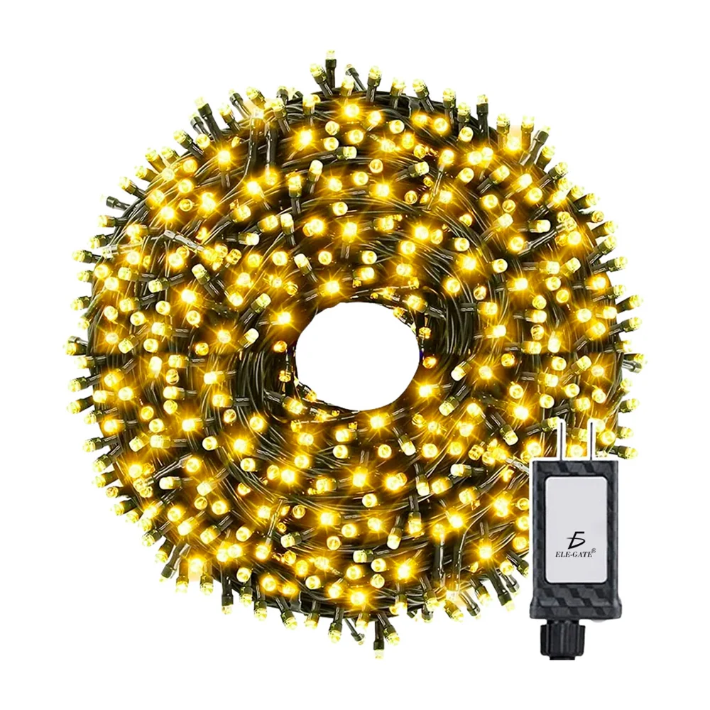 Serie de cable verde con luces navideñas de 10m en tono multicolor + …