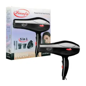 Secadora lianfa 5 en 1 de 4000w y forma de pistola + accesorios / lf-…