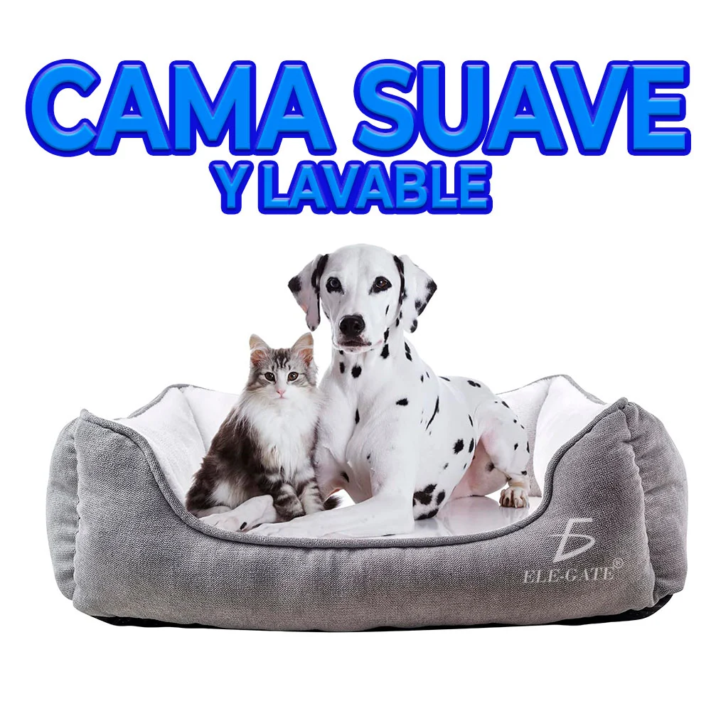 Cama lisa afelpada de esponja suave para mascota, variedad de colores…